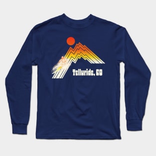 Telluride Colorado 70s/80s Retro Souvenir Style Skiing Long Sleeve T-Shirt